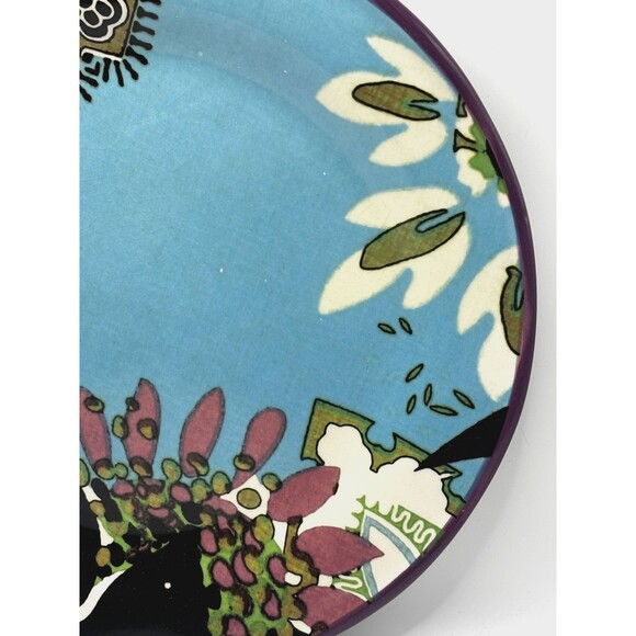 Tracy Porter Poetic Wanderlust Dinner Plates 11” Set of 2 Colorful Floral Boho - Picture 2 of 13